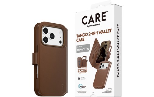 Coque pour iPhone 18 Pro - PanzerGlass CARE Tango 2-en-1 - Brune