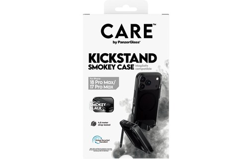 Coque pour iPhone 18 Pro Max - PanzerGlass CARE Kickstand - Noire