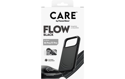 Coque pour iPhone 18 Pro - PanzerGlass CARE Flow - Noire