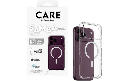 Coque pour iPhone 18 Pro Max - PanzerGlass CARE Samba - Transparente