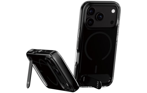 Coque pour iPhone 18 Pro - PanzerGlass CARE Kickstand - Noire