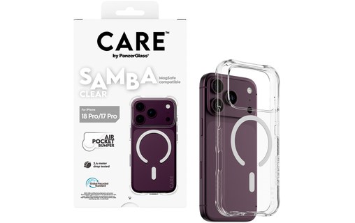 Coque pour iPhone 18 Pro - PanzerGlass CARE Samba - Transparente