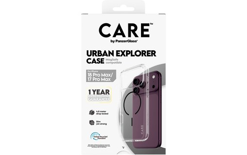 Coque pour iPhone 18 Pro Max - PanzerGlass CARE Urban Explorer - Transparente