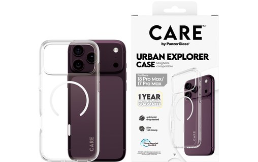 Coque pour iPhone 18 Pro Max - PanzerGlass CARE Urban Explorer - Transparente