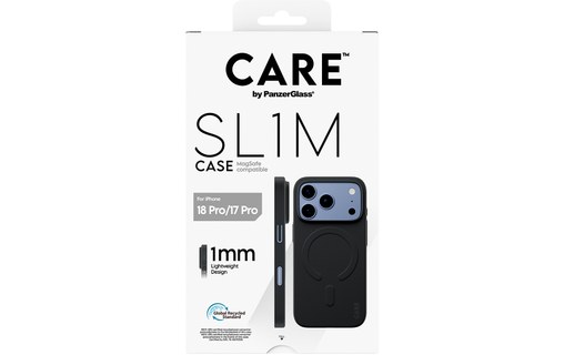 Coque pour iPhone 18 Pro - PanzerGlass CARE SL1M - Noire