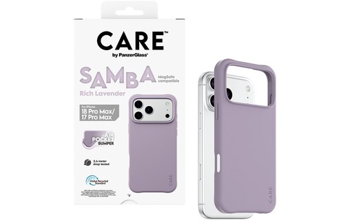 Coque pour iPhone 18 Pro Max - PanzerGlass CARE Samba - Violette