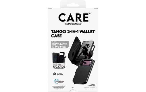 Coque pour iPhone 18 Pro Max - PanzerGlass CARE Tango 2-en-1 - Noire
