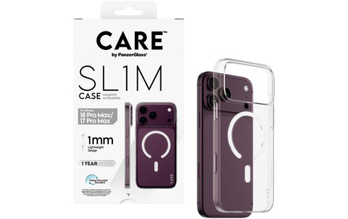 Coque pour iPhone 18 Pro Max - PanzerGlass CARE SL1M - Transparente