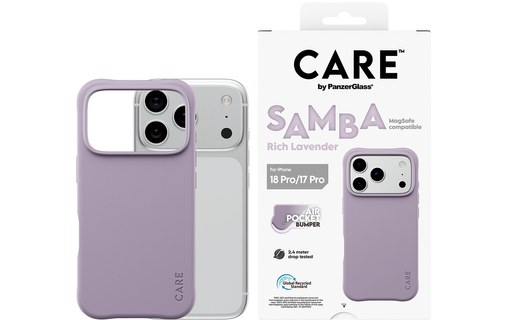 Coque pour iPhone 18 Pro - PanzerGlass CARE Samba - Violette