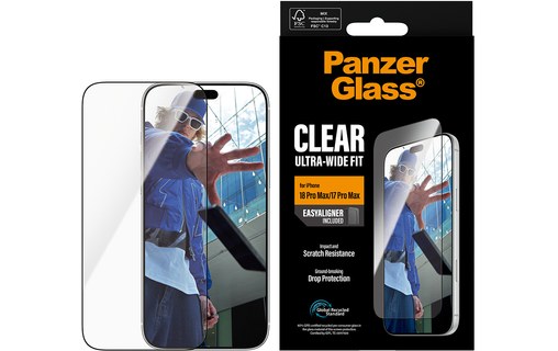 Protection d'écran pour iPhone 18 Pro Max - PanzerGlass Ultra-Wide avec EasyAlig