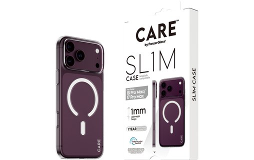 Coque pour iPhone 18 Pro Max - PanzerGlass CARE SL1M - Transparente