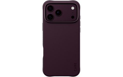 Coque Dark Cherry installée sur un iPhone 18 Pro Max