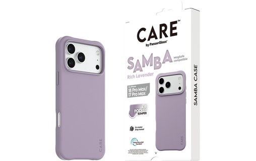 Coque pour iPhone 18 Pro Max - PanzerGlass CARE Samba - Violette