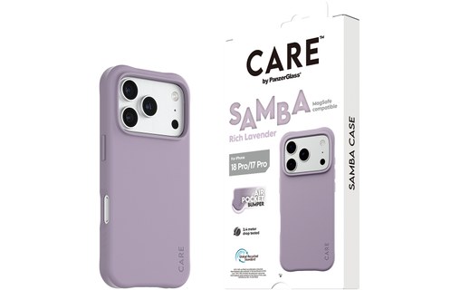 Coque pour iPhone 18 Pro - PanzerGlass CARE Samba - Violette