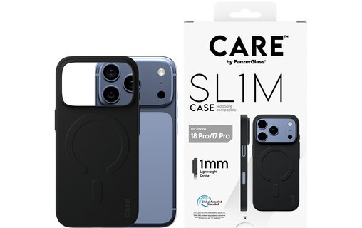 Coque pour iPhone 18 Pro - PanzerGlass CARE SL1M - Noire