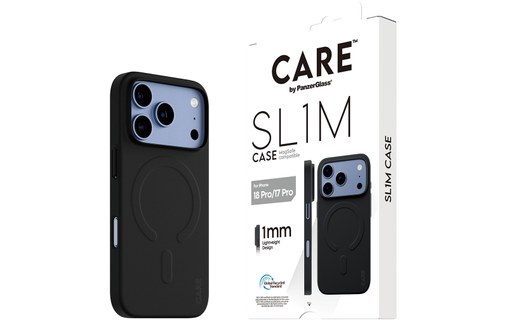 Coque pour iPhone 18 Pro - PanzerGlass CARE SL1M - Noire