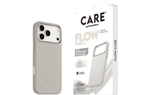 Coque pour iPhone 18 Pro Max - PanzerGlass CARE Flow - Beige