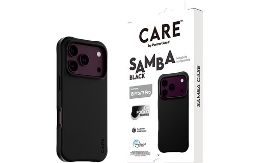 Coque pour iPhone 18 Pro - PanzerGlass CARE Samba - Noire