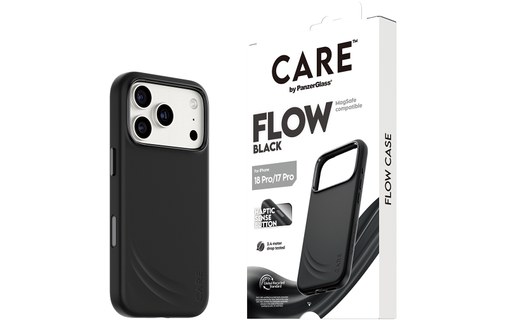 Coque pour iPhone 18 Pro - PanzerGlass CARE Flow - Noire