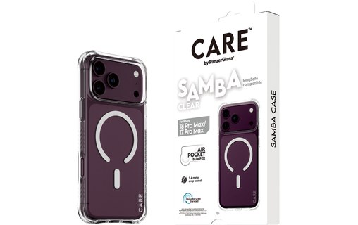 Coque pour iPhone 18 Pro Max - PanzerGlass CARE Samba - Transparente