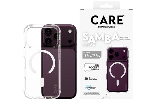 Coque pour iPhone 18 Pro - PanzerGlass CARE Samba - Transparente