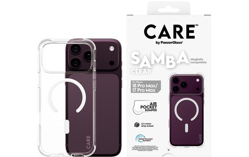 Coque pour iPhone 18 Pro Max - PanzerGlass CARE Samba - Transparente