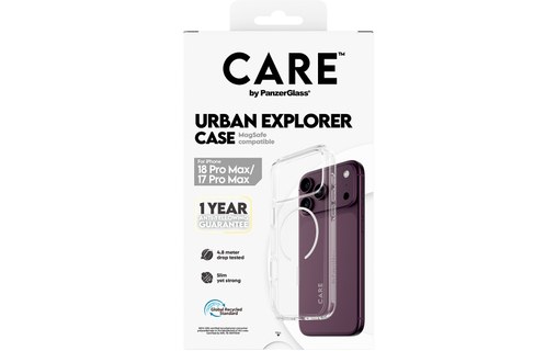Coque pour iPhone 18 Pro Max - PanzerGlass CARE Urban Explorer - Transparente