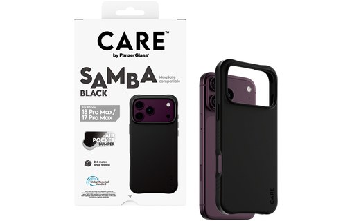 Coque pour iPhone 18 Pro Max - PanzerGlass CARE Samba - Noire