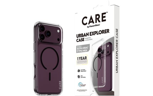 Coque pour iPhone 18 Pro Max - PanzerGlass CARE Urban Explorer - Transparente