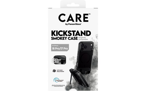 Coque pour iPhone 18 Pro - PanzerGlass CARE Kickstand - Noire