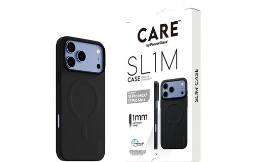Coque pour iPhone 18 Pro Max - PanzerGlass CARE SL1M - Noire