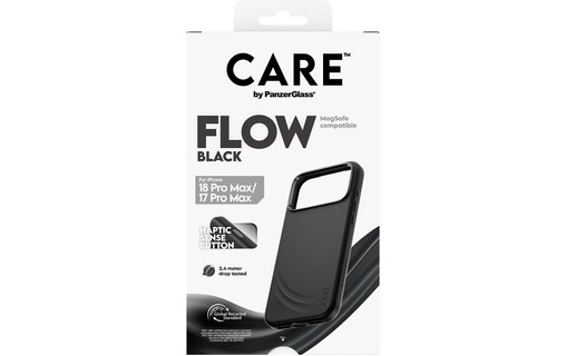 Coque pour iPhone 18 Pro Max - PanzerGlass CARE Flow - Noire