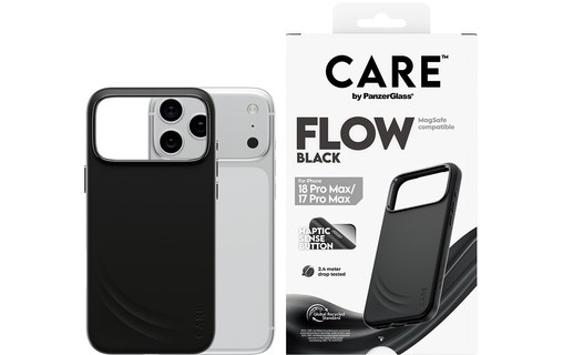 Coque pour iPhone 18 Pro Max - PanzerGlass CARE Flow - Noire
