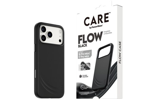 Coque pour iPhone 18 Pro Max - PanzerGlass CARE Flow - Noire