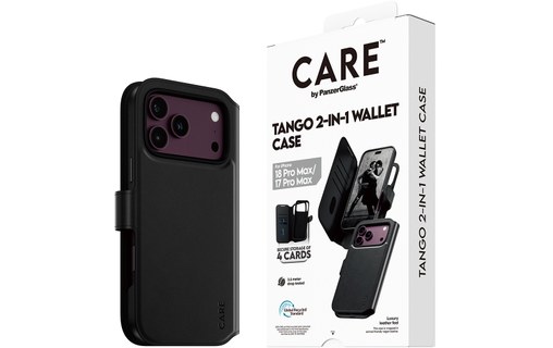Coque pour iPhone 18 Pro Max - PanzerGlass CARE Tango 2-en-1 - Noire