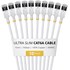 Pack de 10 Câble ethernet RJ45 Cat 6a STP - StarTech - 15 cm - Blanc