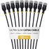 Pack de 10 Câble ethernet RJ45 Cat 6a UTP - StarTech - 30 cm - Noir