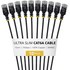 Pack de 10 Câble ethernet RJ45 Cat 6a UTP - StarTech - 15 cm - Noir