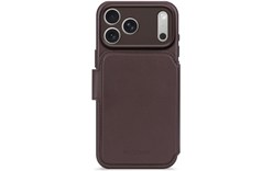 Étui à clapet pour iPhone 17 Pro Max - Decoded Leather Detachable - Marron