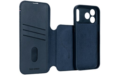 Étui à clapet pour iPhone 17 Pro Max - Decoded Leather Detachable - Bleu