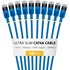 Pack de 10 Câble ethernet RJ45 Cat 6a STP - StarTech - 15 cm - Bleu