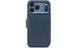 Étui à clapet pour iPhone 17 Pro Max - Decoded Leather Detachable - Bleu