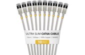 Pack de 10 Câble ethernet RJ45 Cat 6a STP - StarTech - 15 cm - Gris