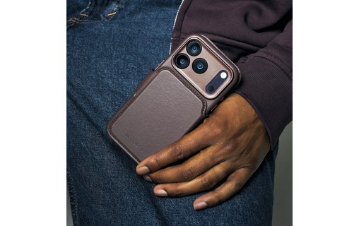 Étui à clapet pour iPhone 17 Pro Max - Decoded Leather Detachable - Marron