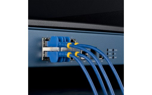 Pack de 10 Câble ethernet RJ45 Cat 6a STP - StarTech - 15 cm - Bleu
