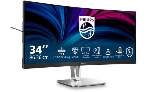 Écran Incurvé 34" Philips 5000 series 34B2U5600C/00 - 120 Hz USB-C