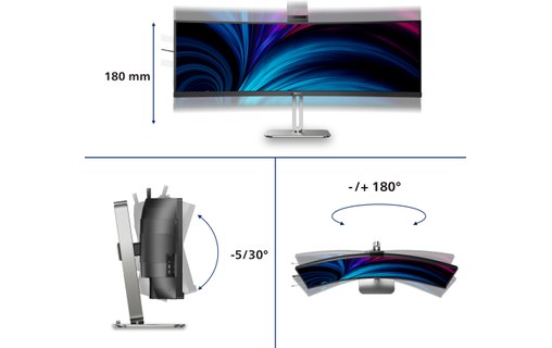 Écran Incurvé 48,8" Philips 6000 series 49B2U6903CH/00 - USB-C Thunderbolt 4