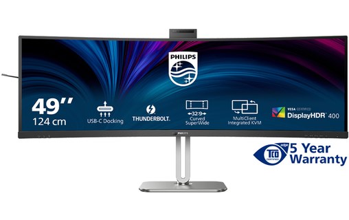 Écran Incurvé 48,8" Philips 6000 series 49B2U6903CH/00 - USB-C Thunderbolt 4