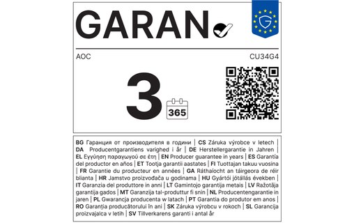 Écran Gaming Incurvé 34" AOC G4 CU34G4 - 180 Hz