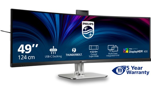 Écran Incurvé 48,8" Philips 6000 series 49B2U6903CH/00 - USB-C Thunderbolt 4